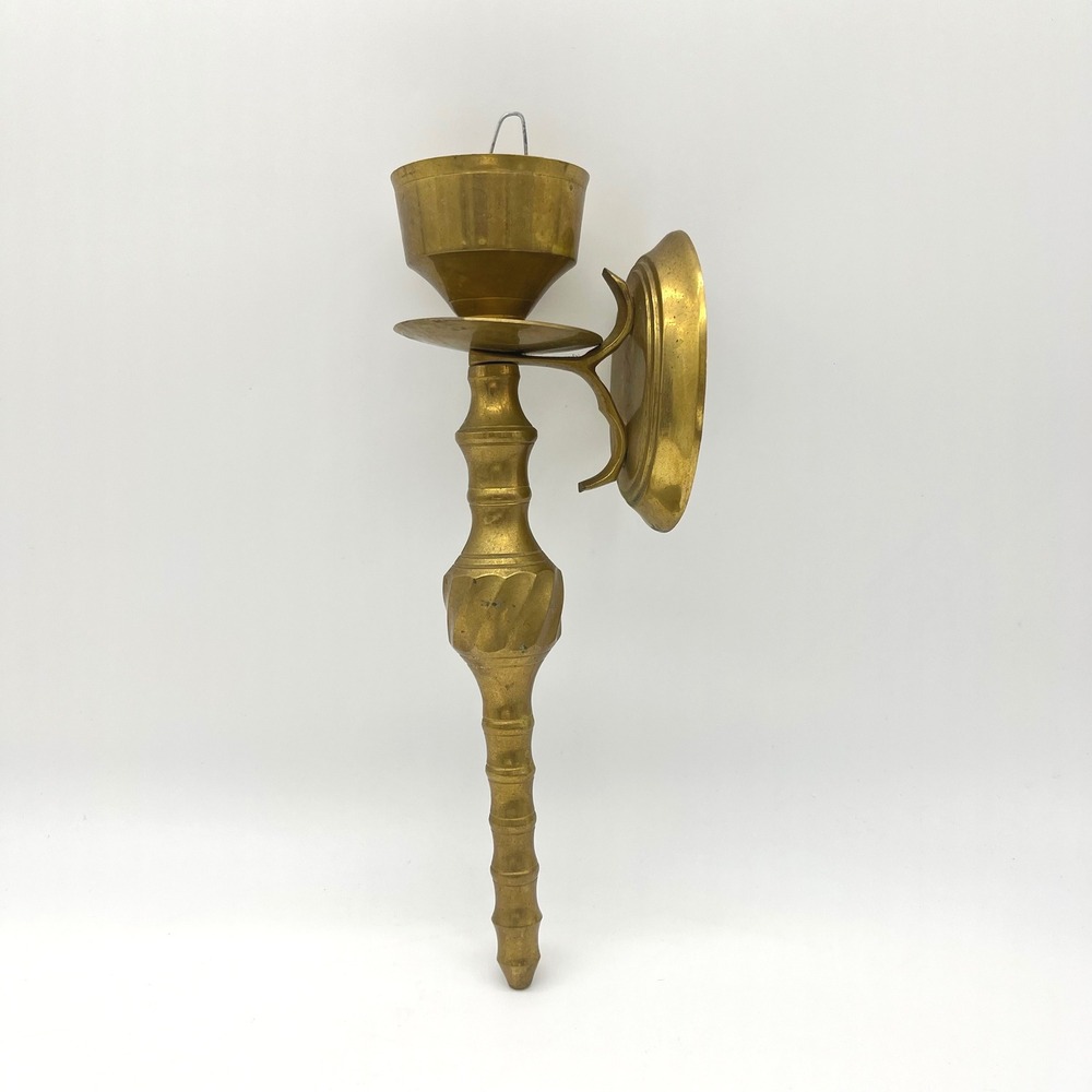 Vintage Brass‎ Wall Sconce Candle Holder Farmhouse Decor Taper Candlestick